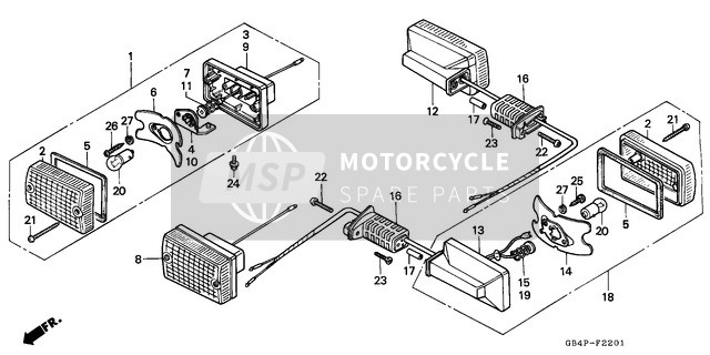 Honda C50S 1996 Indicator (C50SP/C50ST) for a 1996 Honda C50S